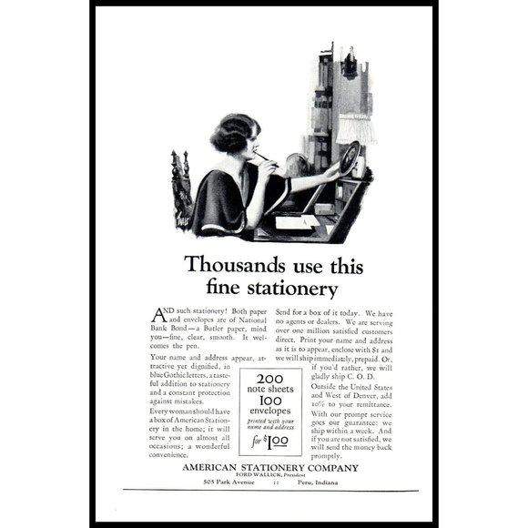 American Stationery Art 924 American Stationery Company Vintage
